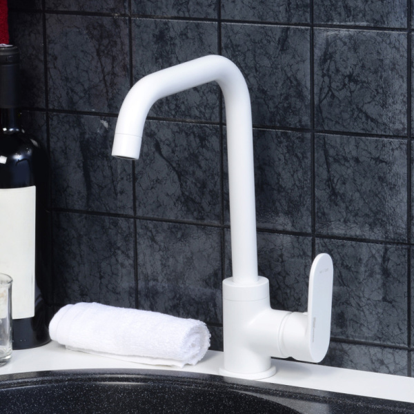 смеситель для кухни wasserkraft mindel 8507 цвет белый матовый