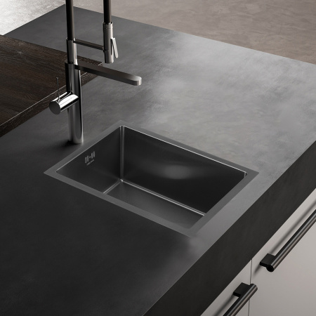 кухонная мойка melana d5138hb графит
