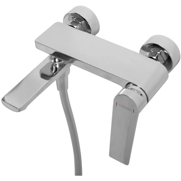смеситель для ванны cezares comfort comfort-vd-01 с душевым гарнитуром, хром