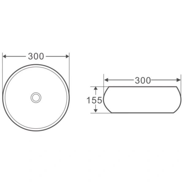 раковина belbagno bb1114 накладная ø30 см, белая