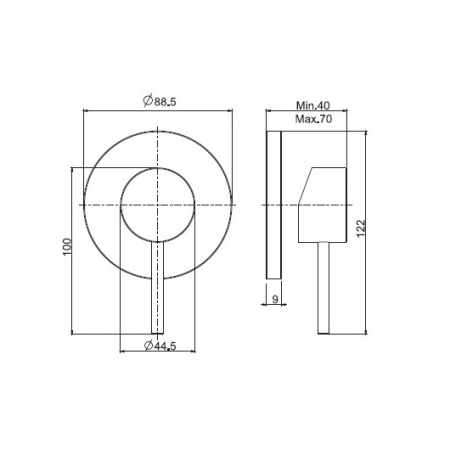 смеситель для душа fima carlo frattini spillo up f3033/1ns черный матовый