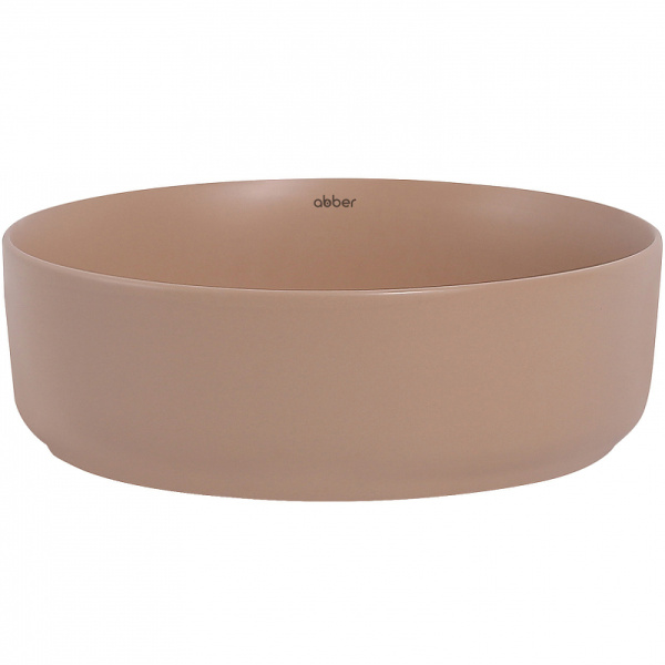 раковина 36x36 см abber bequem ac2108mbb, цвет бежевый матовый.