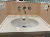 раковина toto public lw546b встраиваемая снизу, 55x40 см, белая