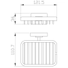 Мыльница Wonzon & Woghand Flat WW-9724 настенная, хром