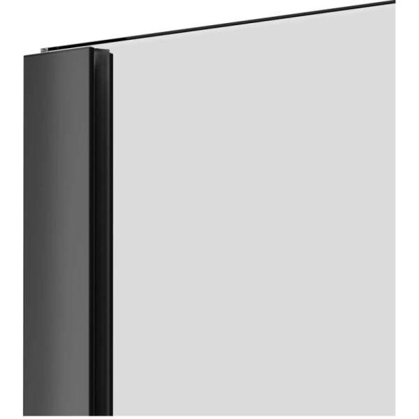 душевая перегородка berges sky black 064006 120 см, профиль черный матовый, стекло прозрачное