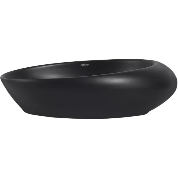 раковина 49x31 см abber bequem ac2107mb, цвет черный матовый