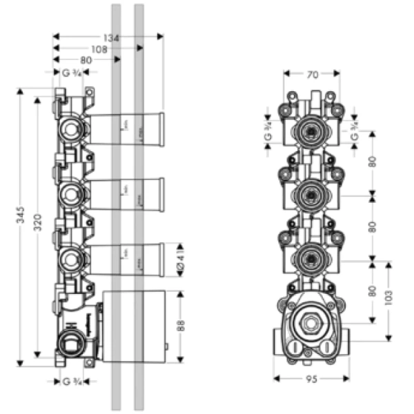 внутренняя часть axor showersolutions 10750180