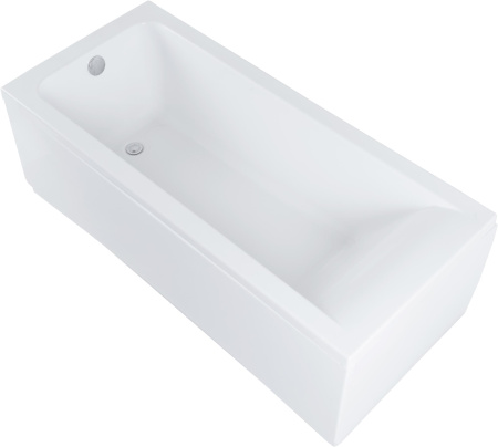 акриловая ванна santiplus bright 170x70 см, с каркасом, белый