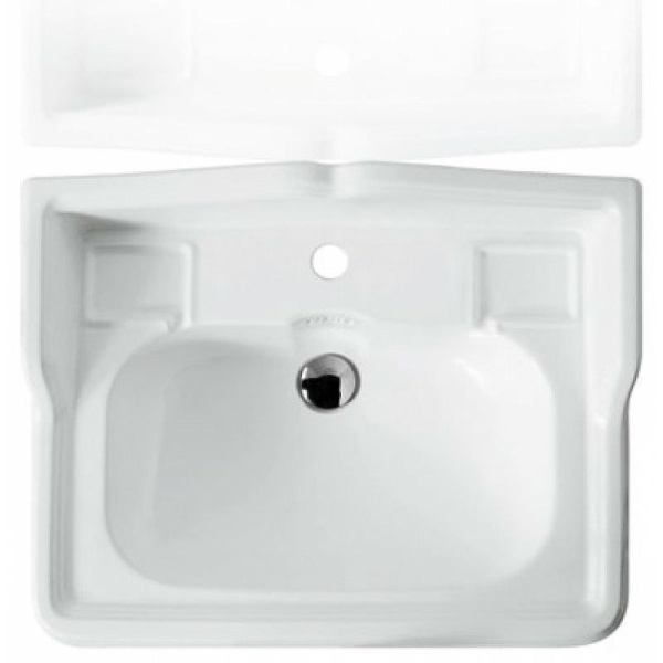 раковина подвесная simas arcade ar 824 bia 1 hole 68x54x26 см, белая