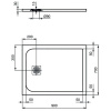 душевой поддон 90×70 см ideal standard k8190fs ultraflat s