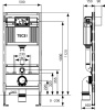 комплект унитаз с инсталляцией tecebase 2.0 9400413.wc1 с сиденьем микролифт с клавишей смыва tecenow белая