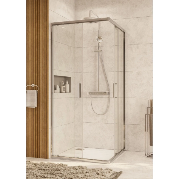 Душевой уголок Roca Leon ZRU9307665 89x89 см, профиль хром, стекло прозрачное