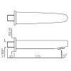 излив для ванны 170 мм jaquar vignette prime spj-chr-81429