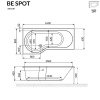 акриловая ванна excellent be spot 160x80 l waex.bsl16wh