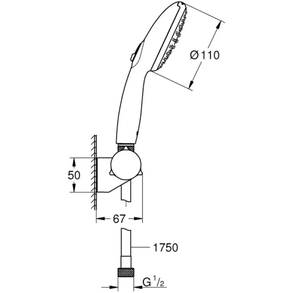 душевой набор grohe tempesta 2760130e
