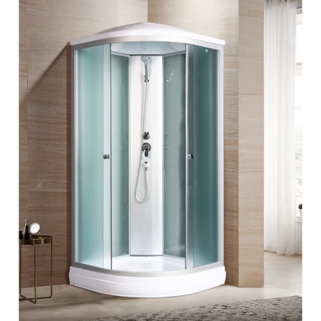 душевая кабина river nara light 80x80x15 мт 10000001686 профиль матовый хром, задняя стенка белая