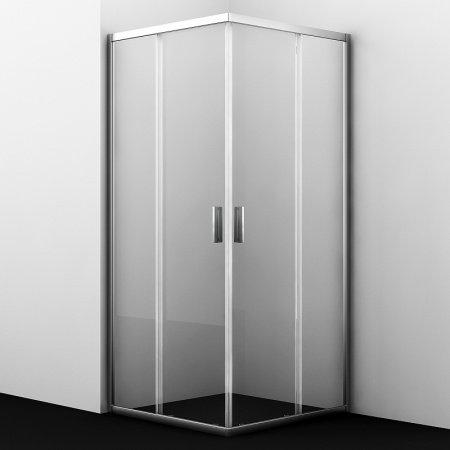 душевой уголок wasserkraft lippe 80×80 45s02 профиль хром, стекло прозрачное