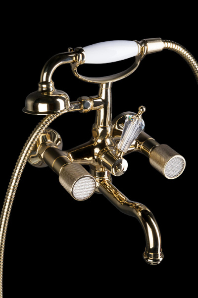смеситель для ванны boheme royal cristal 293-royal золото
