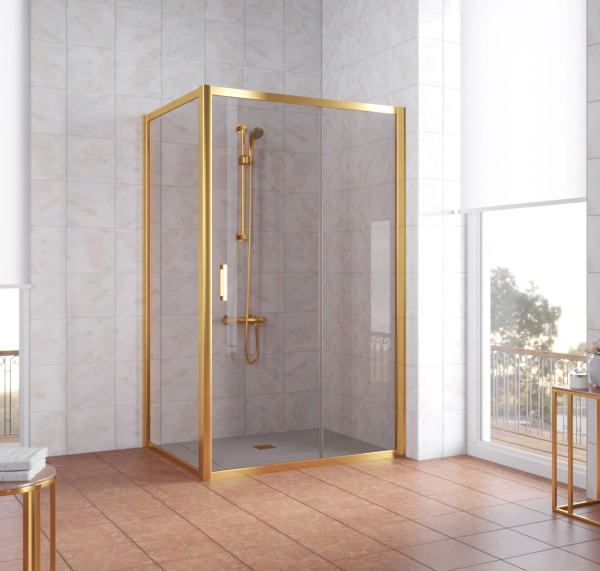 душевой уголок vegas glass zp+zpv 120*80 09 05 профиль золото, стекло, стекло бронза