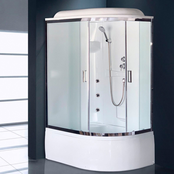 душевая кабина royal bath bk 120x80 rb8120bk2-m-ch-l-el с гидромассажем