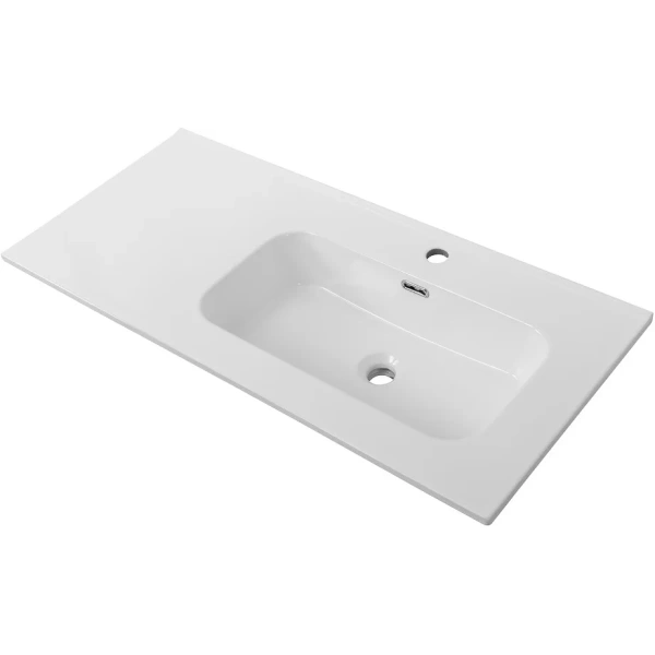 раковина cezares duet czr-8095-100-r 101x46 см r, накладная, белый