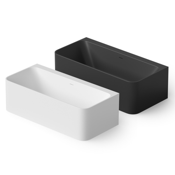 ванна dea design modern dd8665 1600 18 отдельностоящая, solid surface, 160х80х56см., white №18