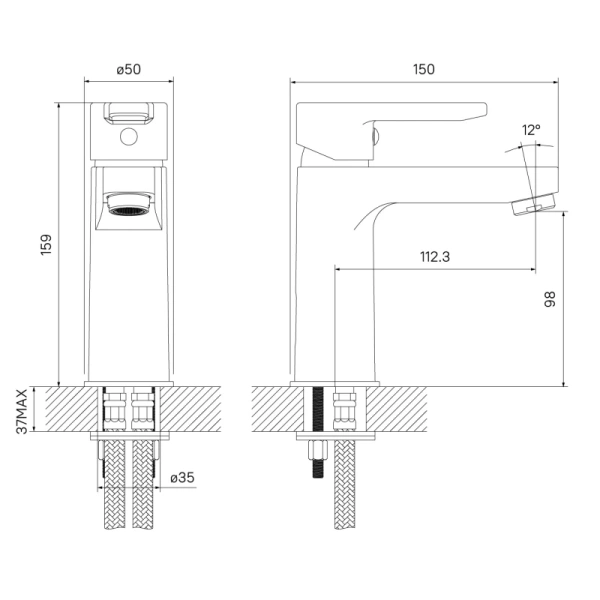 смеситель для раковины iddis sena sensb00i01