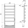 полотенцесушитель point афина п5 pn04848pb электрический, с полкой, 40x80 см, черный