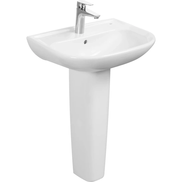 раковина roca access zru9307610 60x45 см, подвесная, белый