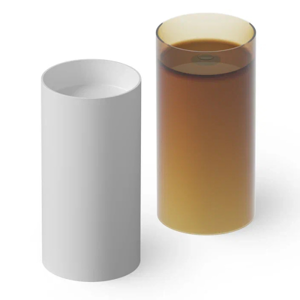 раковина dea design pedestal basin dd2012 400 18 напольная, без отв., solid surface, ø40х82см., white №18