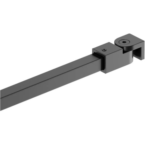 душевая перегородка berges sky black 064006 120 см, профиль черный матовый, стекло прозрачное