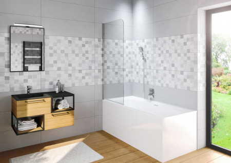 шторка для ванны riho novik z107 gzt9300075(g003043120), 150×75 см, универсальная