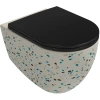 Унитаз подвесной Isvea Infinity Terrazzo 10NF02001SV-2K-TRZ безободковый, слоновая кость матовый