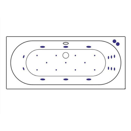 акриловая ванна excellent oceana 170x75 "ultra" цвет золото