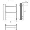 электрический полотенцесушитель aquatek альфа п7 500x700 aq el rrp0770bl с полкой черный муар