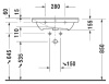 раковина подвесная 65 см duravit p3 comforts 2332650000