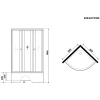 душевая кабина niagara eco 80x80 e80/40/tn/bk без гидромассажа