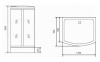 душевая кабина timo standart silver fabric t-6615sf 120х90