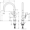 смеситель для кухни hansgrohe talis m54 72843670, черный матовый