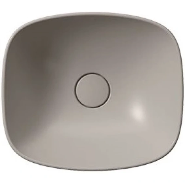 раковина gsi nubes 978505 накладная, 40x35 см, tortora opaco (коричневый матовый)