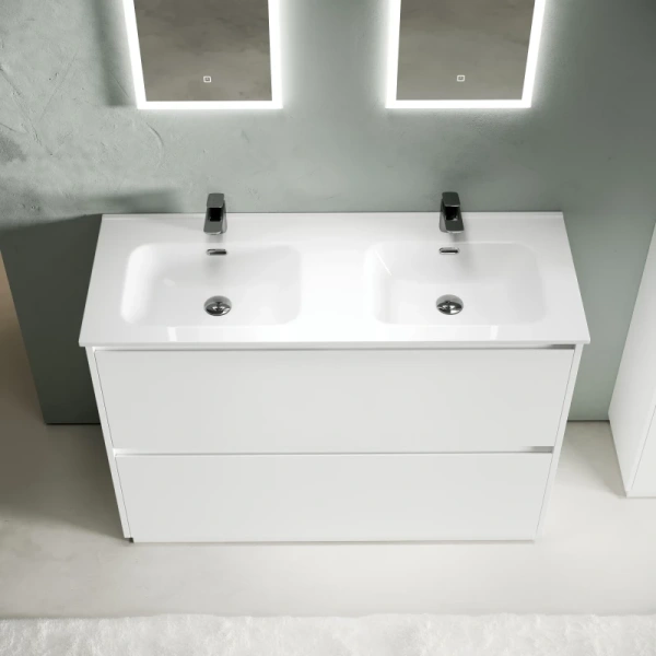 тумба под раковину sancos libra floor 120 lb120f-2w белый глянец