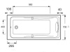 акриловая ванна jacob delafon odeon up, 150х70 см, e6060ru-00 (gm)
