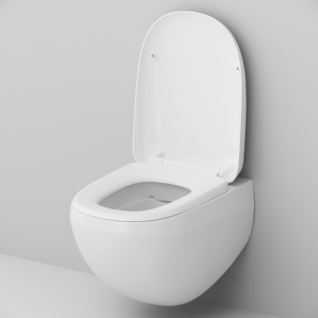унитаз am.pm sensation flashclean ck30h0904w подвесной с гигиеническим душем и ершиком с сиденьем микролифт