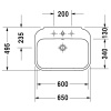 раковина полувстраиваемая duravit happy d.2 2316650030