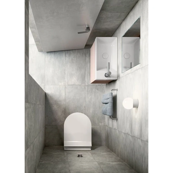 раковина gsi kube x 9486011 подвесная, 50x25 см, bianco lucido (белый глянец)