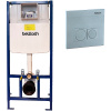 Инсталляция beWash BW74 K500RZVP0200MKK00000 для унитаза, с клавишей смыва хром матовый