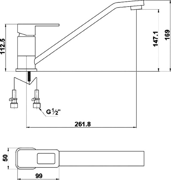 смеситель для кухни timo sahara 2203f chrome