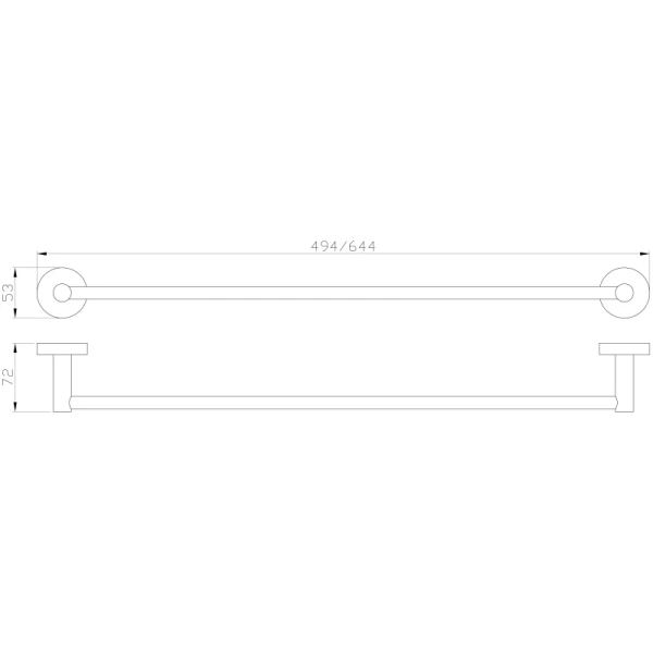 Полотенцедержатель Wonzon & Woghand Easy WW-8112 64,4 см, хром