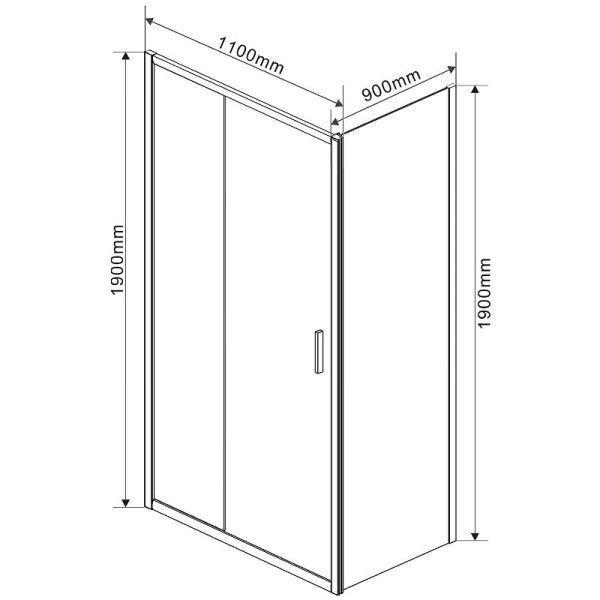 душевой уголок vincea garda 110x90 vsr-1g9011clgm профиль вороненая сталь, стекло прозрачное