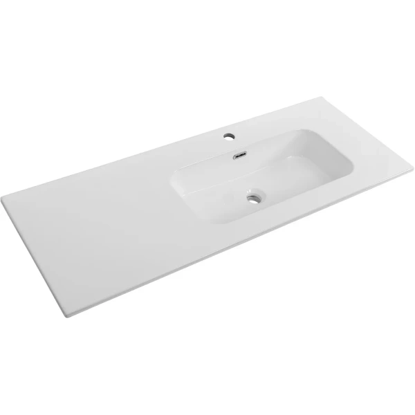 раковина cezares duet czr-8095-120-r 121x46 см r, накладная, белый